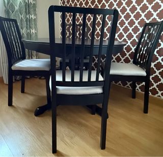 Mesa comedor redonda extensible y 4 sillas Ikea
