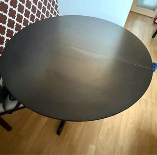 Mesa comedor redonda extensible y 4 sillas Ikea