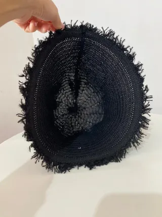 Cappello In paglia Celine nero con logo