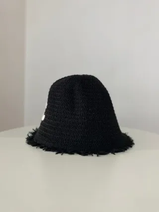 Cappello In paglia Celine nero con logo