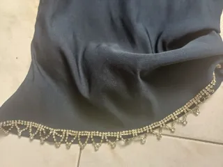 Top Zara azul con pedrería