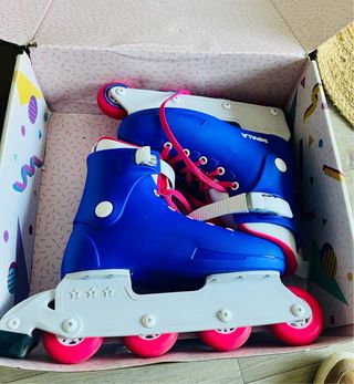 Patines Impala Azules con Ruedas Rosas