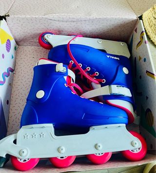 Patines Impala Azules con Ruedas Rosas