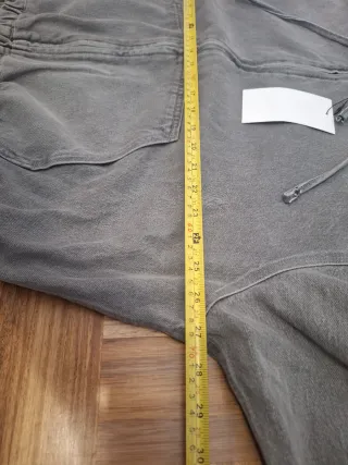 Cazadora Zara Boxy Cropped Denim Gris Talla M