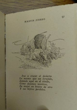 LIBRO ANTIGUO Y ÚNICO DE MARTÍN FIERRO