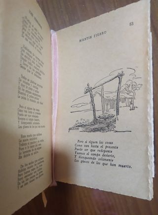 LIBRO ANTIGUO Y ÚNICO DE MARTÍN FIERRO