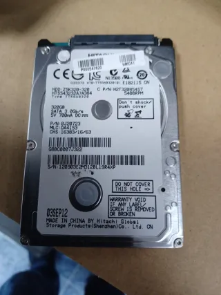 Disco Duro Hitachi 320GB SATA 3.0Gb/s