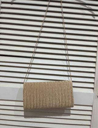 Bolso de fiesta rectangular dorado de hombro Shein