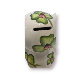 Cofre Ursinho Cerâmica Trevos Joaninhas