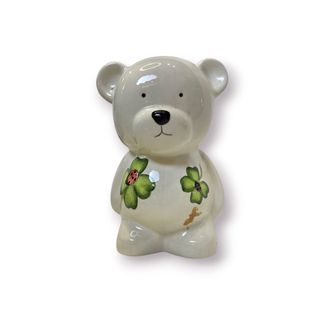 Cofre Ursinho Cerâmica Trevos Joaninhas
