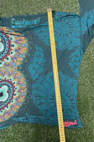 Camiseta Desigual Verde Talla L Mandalas