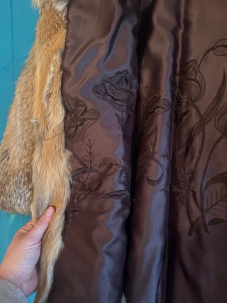 Abrigo de zorro auténtico