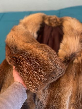 Abrigo de zorro auténtico