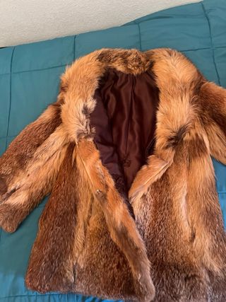 Abrigo de zorro auténtico