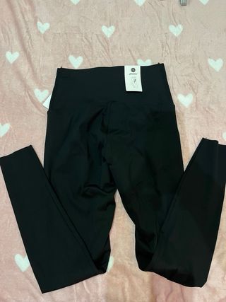 Mallas leggings negros básicos L con etiqueta