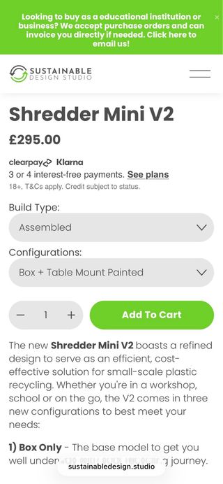 Trituradora de plástico MINI