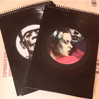 2 Cuadernos Diseño,hechos con Vinilos. Nuevos
