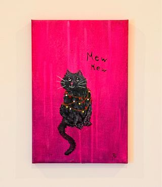 DIPINTO “GATTINO CON LUCI”