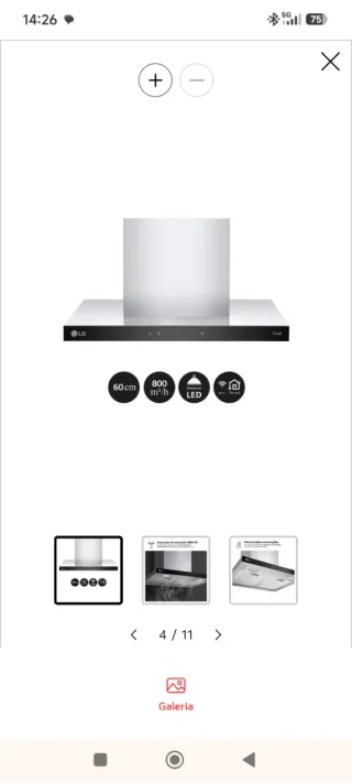 Campana extractora LG nueva sin estrenar