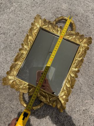 Bandeja de espejo dorado  Zara home