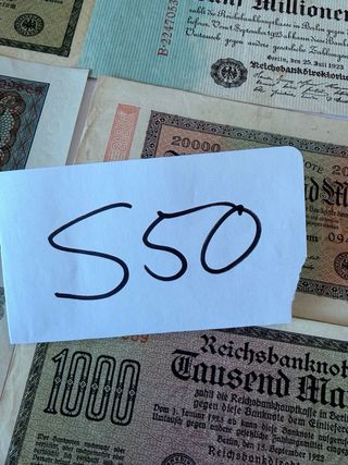 Lote Billetes y bonos Antiguos Reichsmark