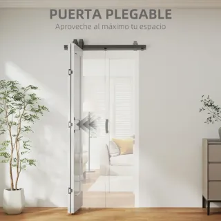 Puerta doble blanca estilo granero