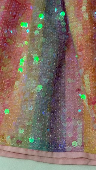 Falda H&M niña lentejuelas arcoíris