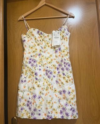 Vestido floral blanco talla M