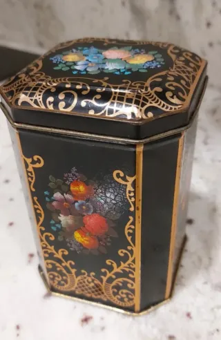 2 Cajas de Té Metálicas