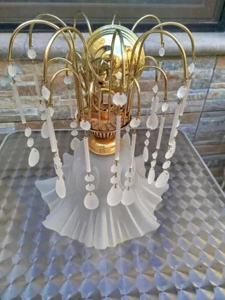 Lámpara de techo dorada con cristal 15€ cada u