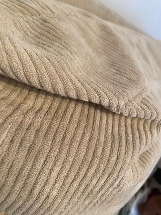 Poltrona beige in velluto