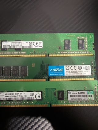 Lote 6 Memorias RAM DDR4 4GB 2400/2133MHz