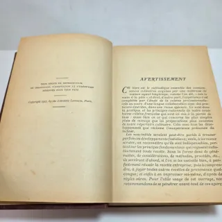 Libro vecchio - Le livre de cuisine Larousse 1927