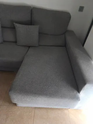 Sofá Chaise Longue Gris