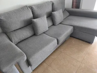 Sofá Chaise Longue Gris