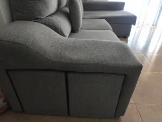 Sofá Chaise Longue Gris
