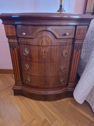 Dormitorio completo cerezo macizo. 9 piezas