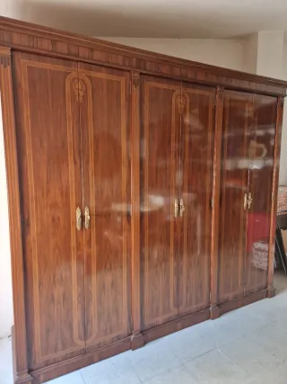 Dormitorio completo cerezo macizo. 9 piezas