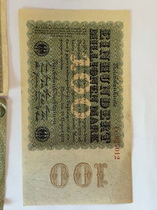 Lote de Billetes y Acciones Alemanas Antiguas
