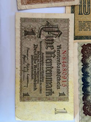 Lote de Billetes y Acciones Alemanas Antiguas