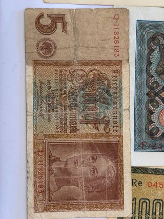 Lote de Billetes y Acciones Alemanas Antiguas