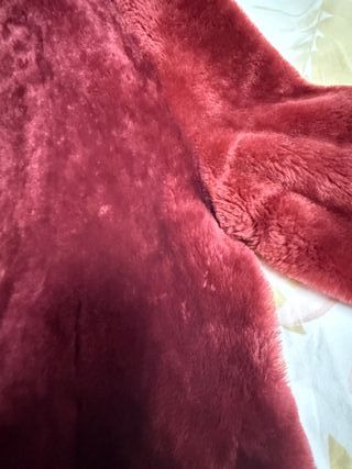 Cazadora de piel marrón y rosa