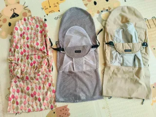 Hamaca BabyBjörn beige + 3 fundas + juguete