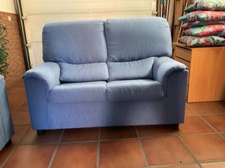 Sofás de 3 y 2 plazas azul