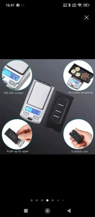 Mini báscula de precisión mínimo 0.01g máximo 200g