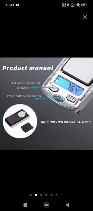 Mini báscula de precisión mínimo 0.01g máximo 200g