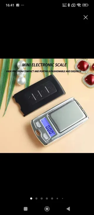 Mini báscula de precisión mínimo 0.01g máximo 200g