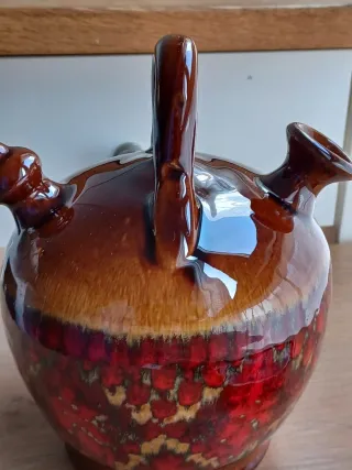 Botijo de cerámica artesanal esmaltado