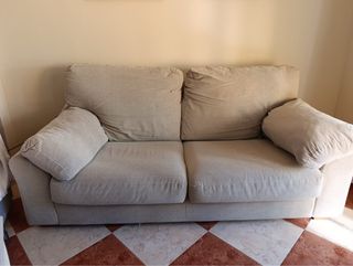 Sofá beige de tela