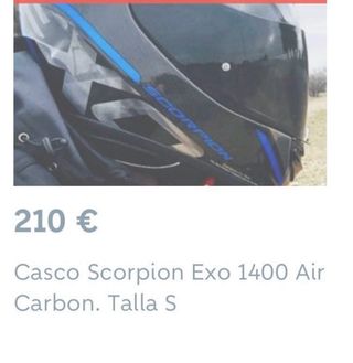 Casco Scorpion Exo 1400 Air Carbon Azul T. S